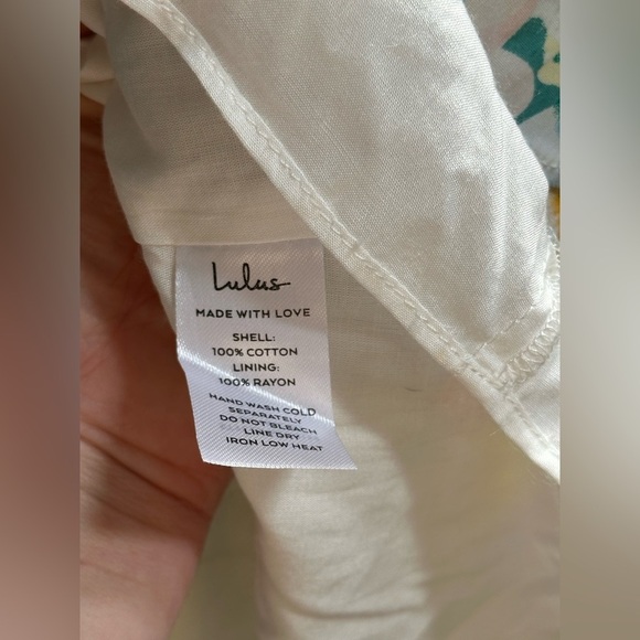 Lulus Attract Attention Multi Floral Puff Sleeve Tie-Front Mini Dress Women’s S - Picture 9 of 13